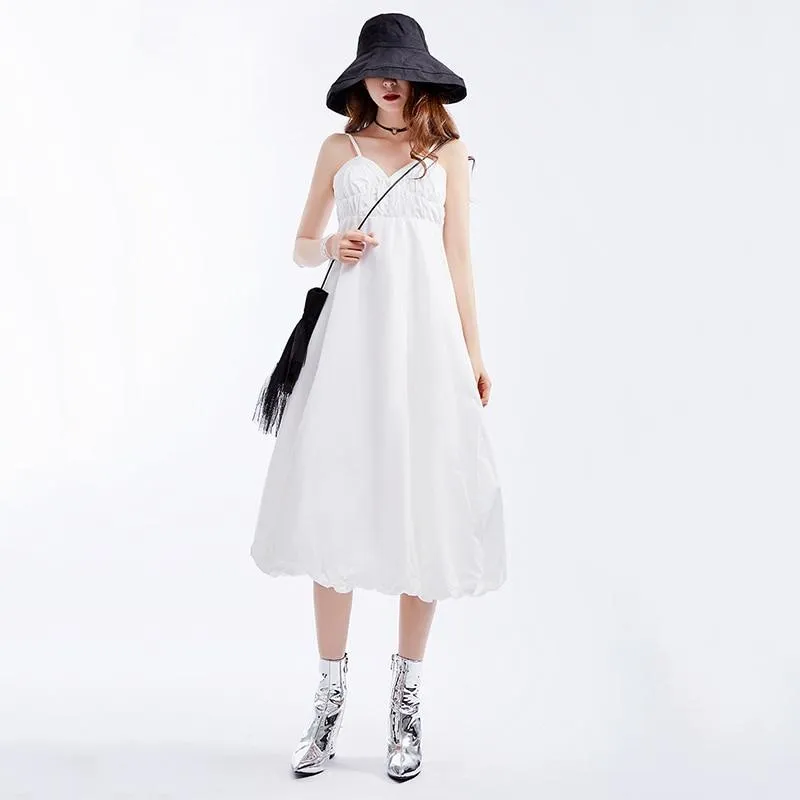 Takaya Pleated Sleeveless Irregular Dress