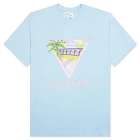 Tennis Club Icon Tee - Pale Blue