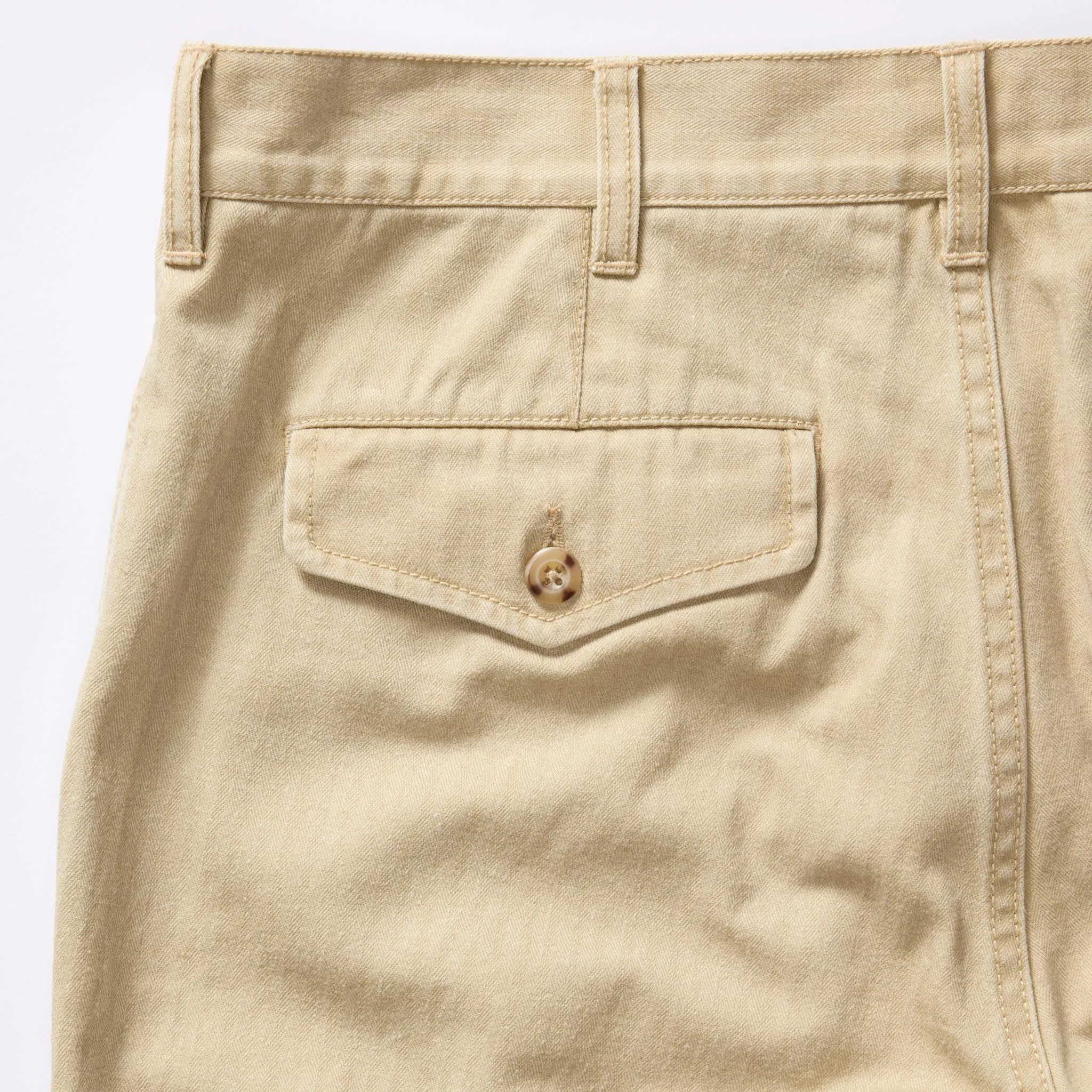 The Matlow Pant in Light Khaki Pigment Herringbone