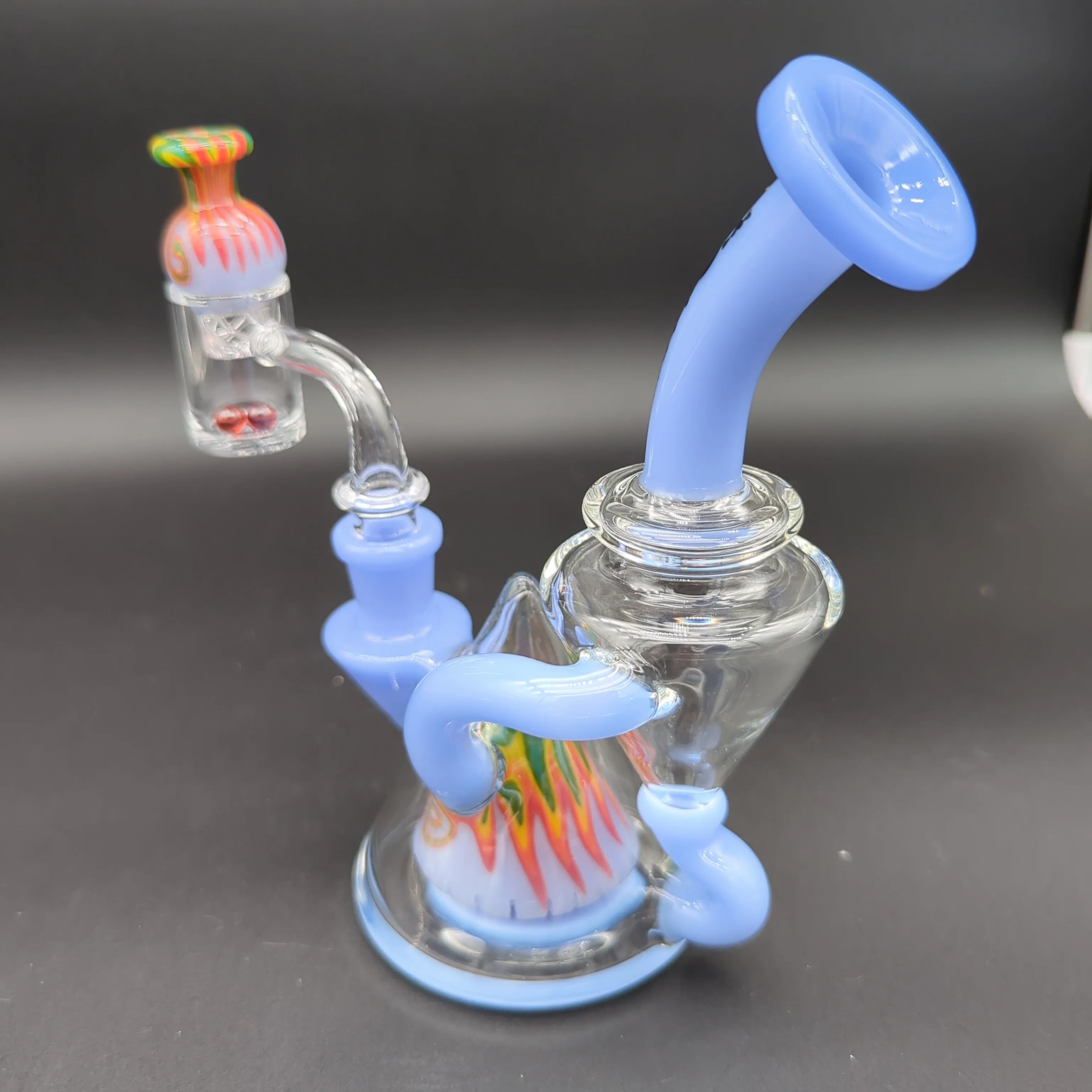 Toxic Glass 6 Pyramid Wig Wag Recycler Rig Set