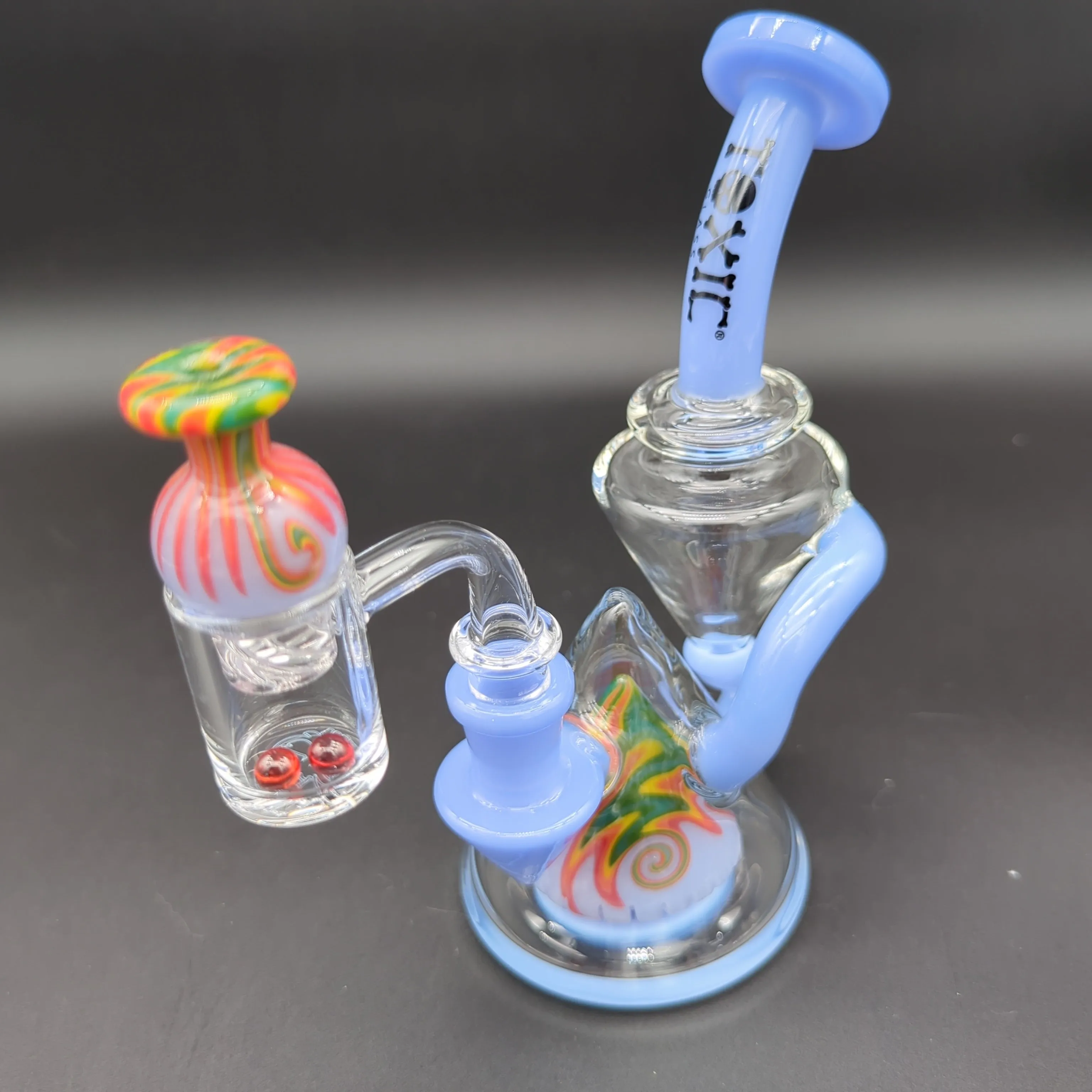 Toxic Glass 6 Pyramid Wig Wag Recycler Rig Set